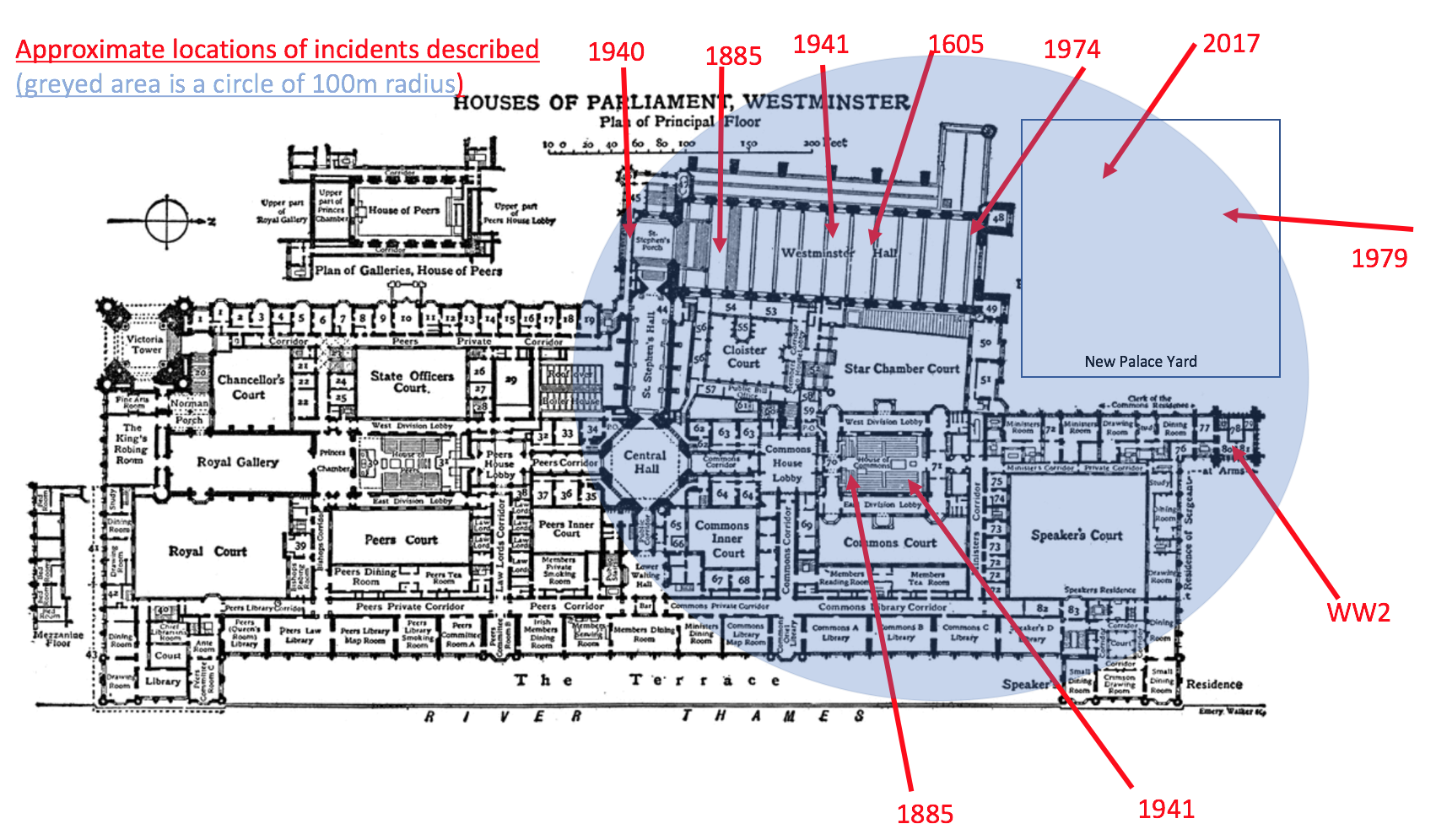 Westminster - an Explosive Past in a 100m Radius